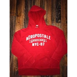 Aeropostale Red Vintage Looking Hoodie